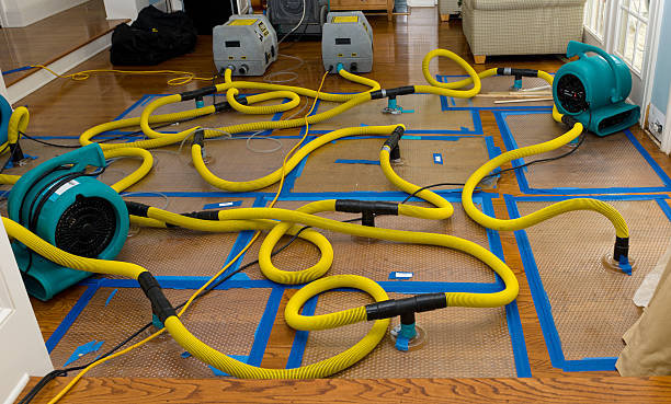 Professional Flood Damage Restoration technician working in Pottsville, AR